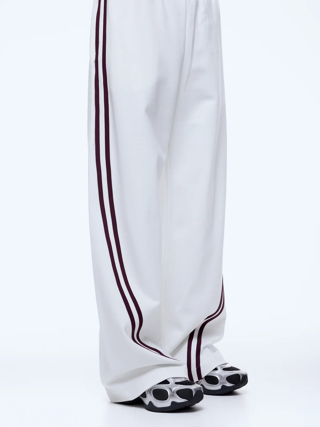 Elysian Collective Valentina Jersey Pant Cream Burgundy