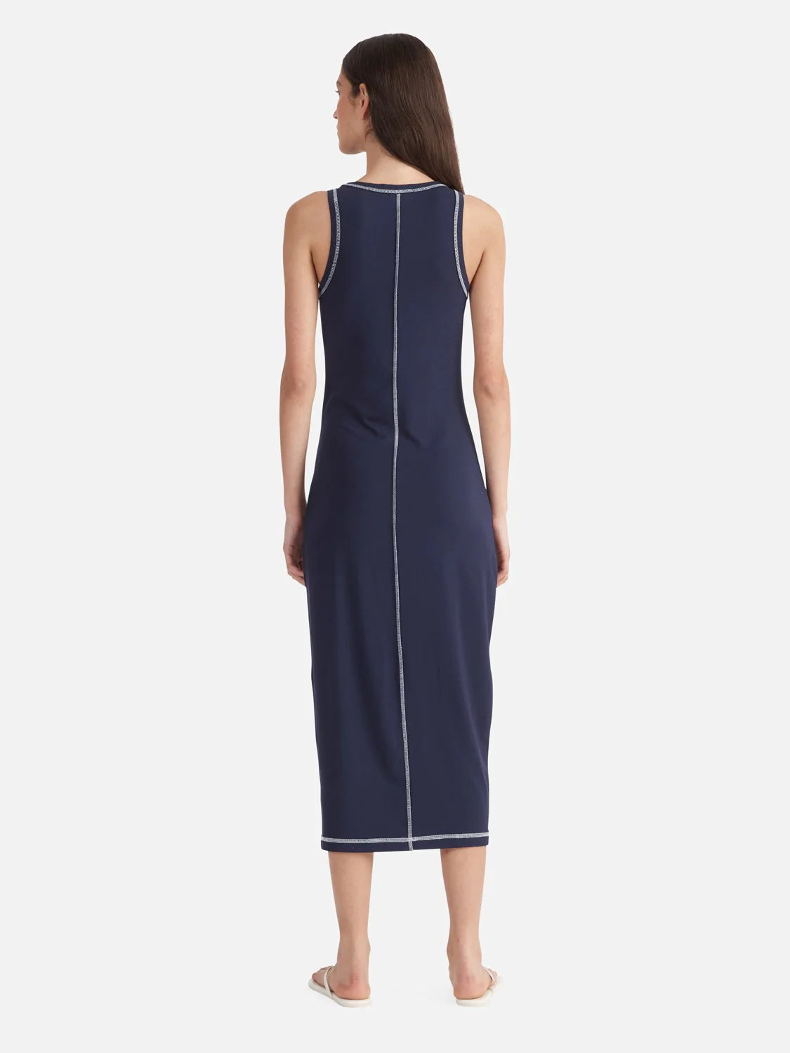 Elysian Collective Ena Pelly Winona Bodycon Dress Navy/White
