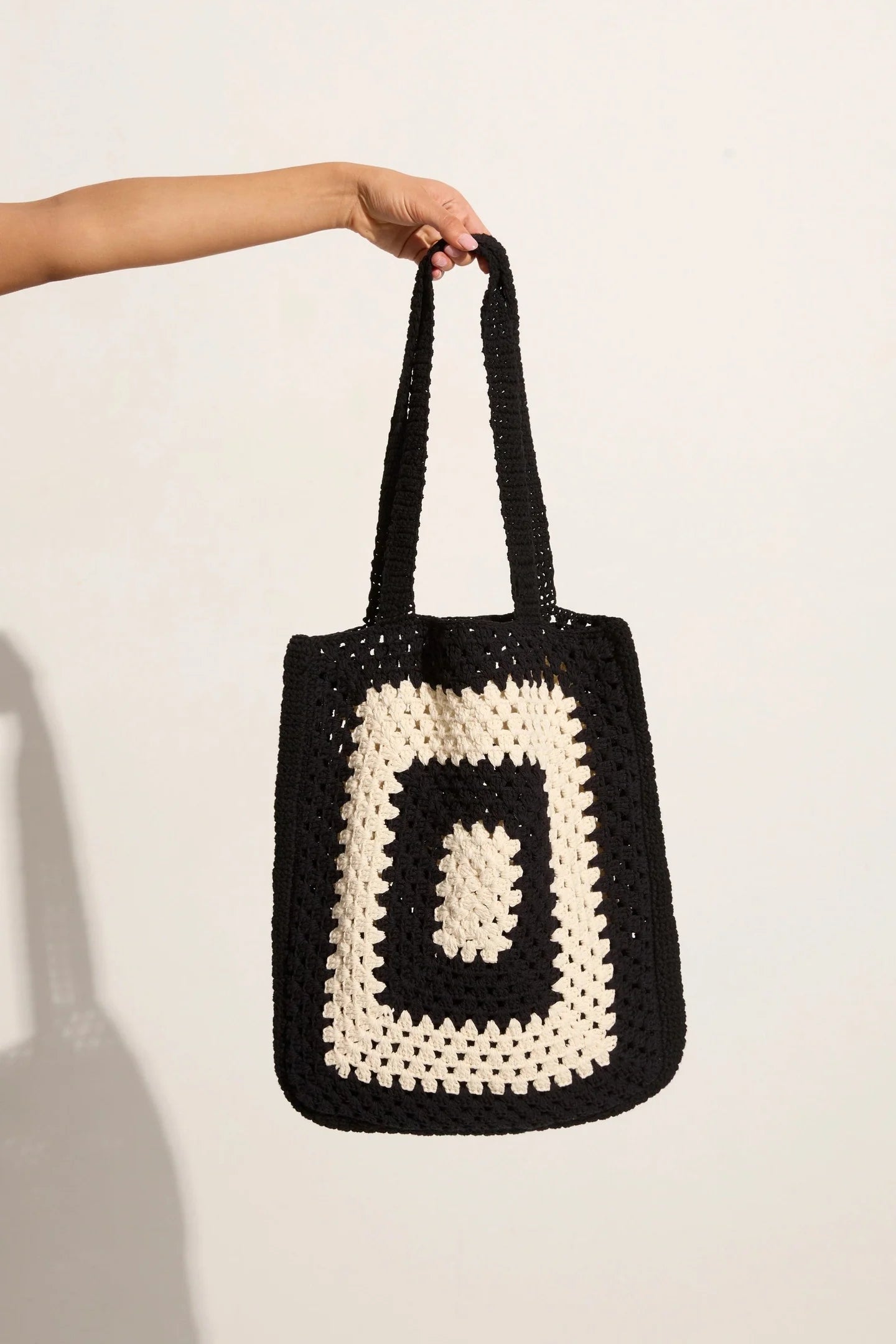 Elysian Collective Faithfull Ostia Crochet Bag Black/Off White