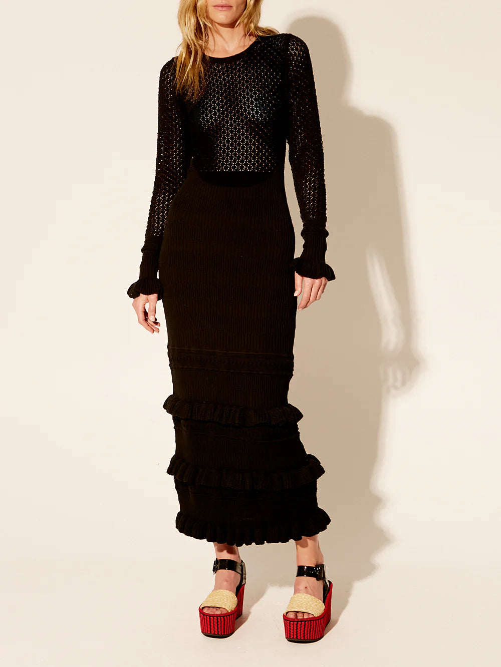 Elysian Collective Kivari Rafaela Knit Dress Black