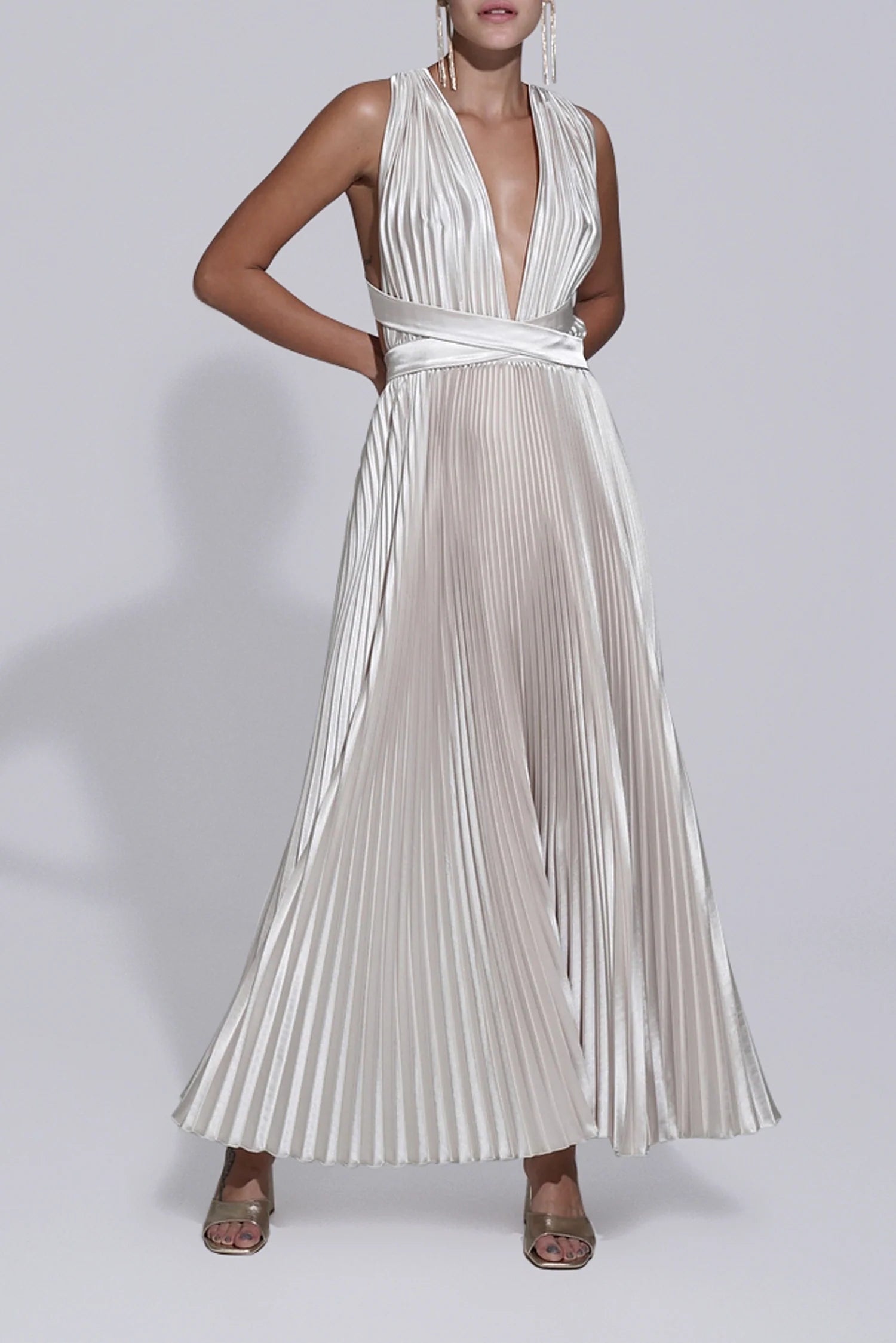 Elysian Collective L'idèe Woman Moderniste Gown Champagne