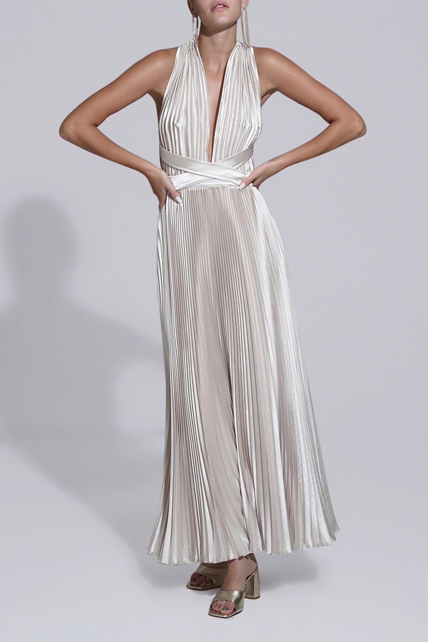 Elysian Collective L'idèe Woman Moderniste Gown Champagne
