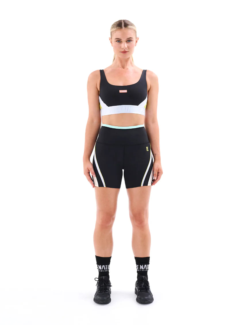 Elysian Collective Pe Nation Refraction Bike Shorts - Black