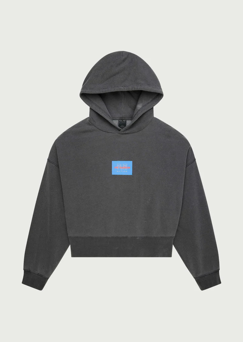 Elysian Collective Pe Nation Trifecta Hoodie Washed Black