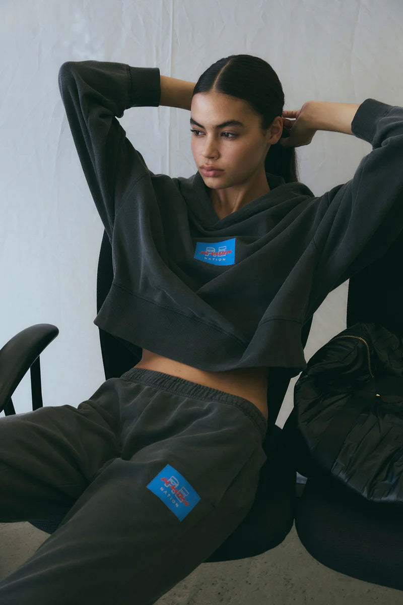 Elysian Collective Pe Nation Trifecta Hoodie Washed Black