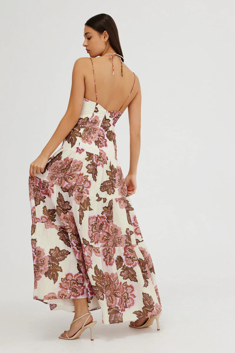Elysian Collective Significant Other Maizie Maxi Dress - Lemon Wallpaper