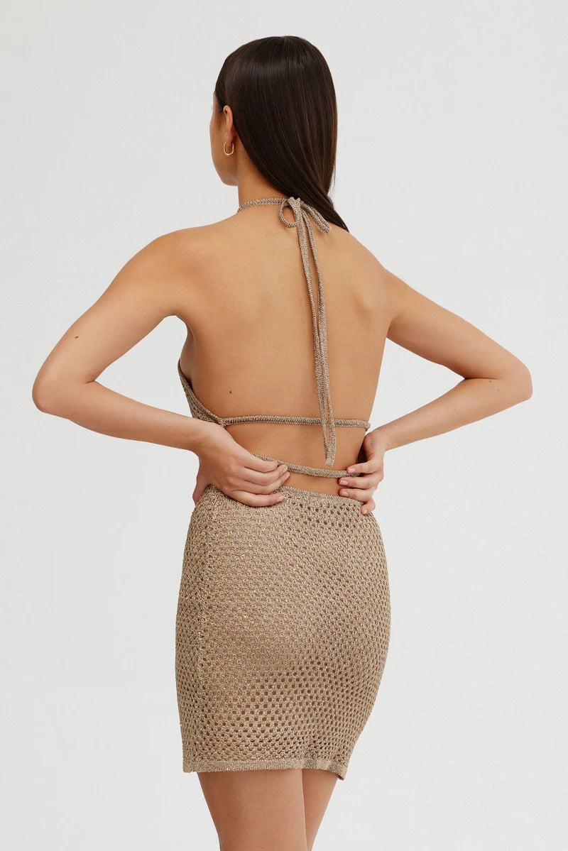 Elysian Collective Significant Other Siena Mini Dress - Gold