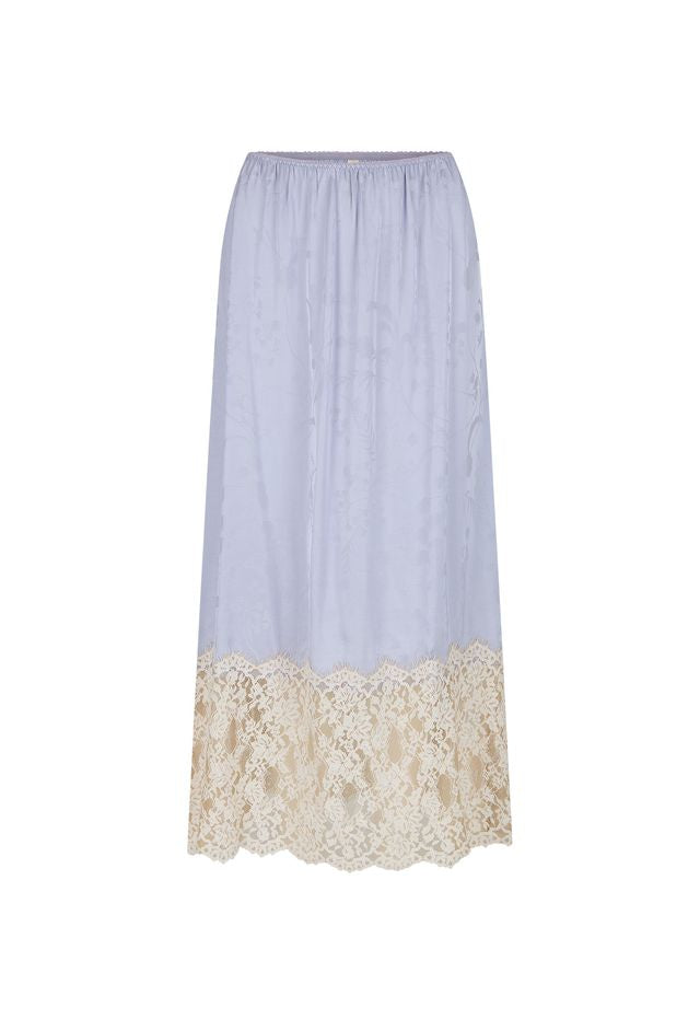 Elysian Collective Spell Viola Lace Trim Midi Skirt Lagoon Purple
