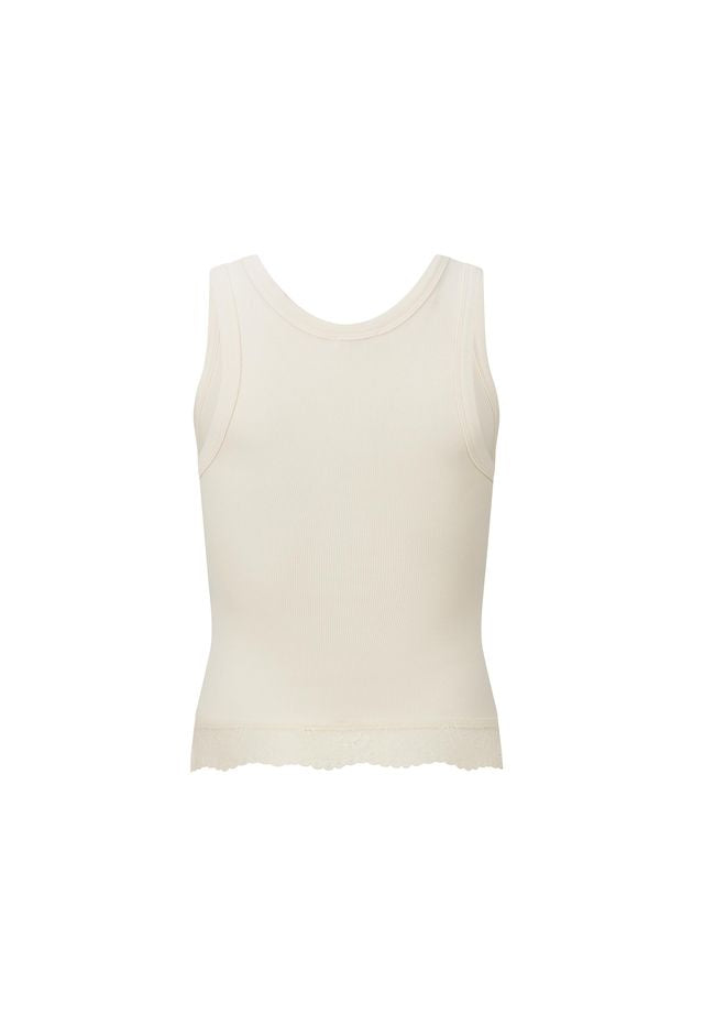 Elysian Collective Spell Zoe Singlet Top Vintage Cream
