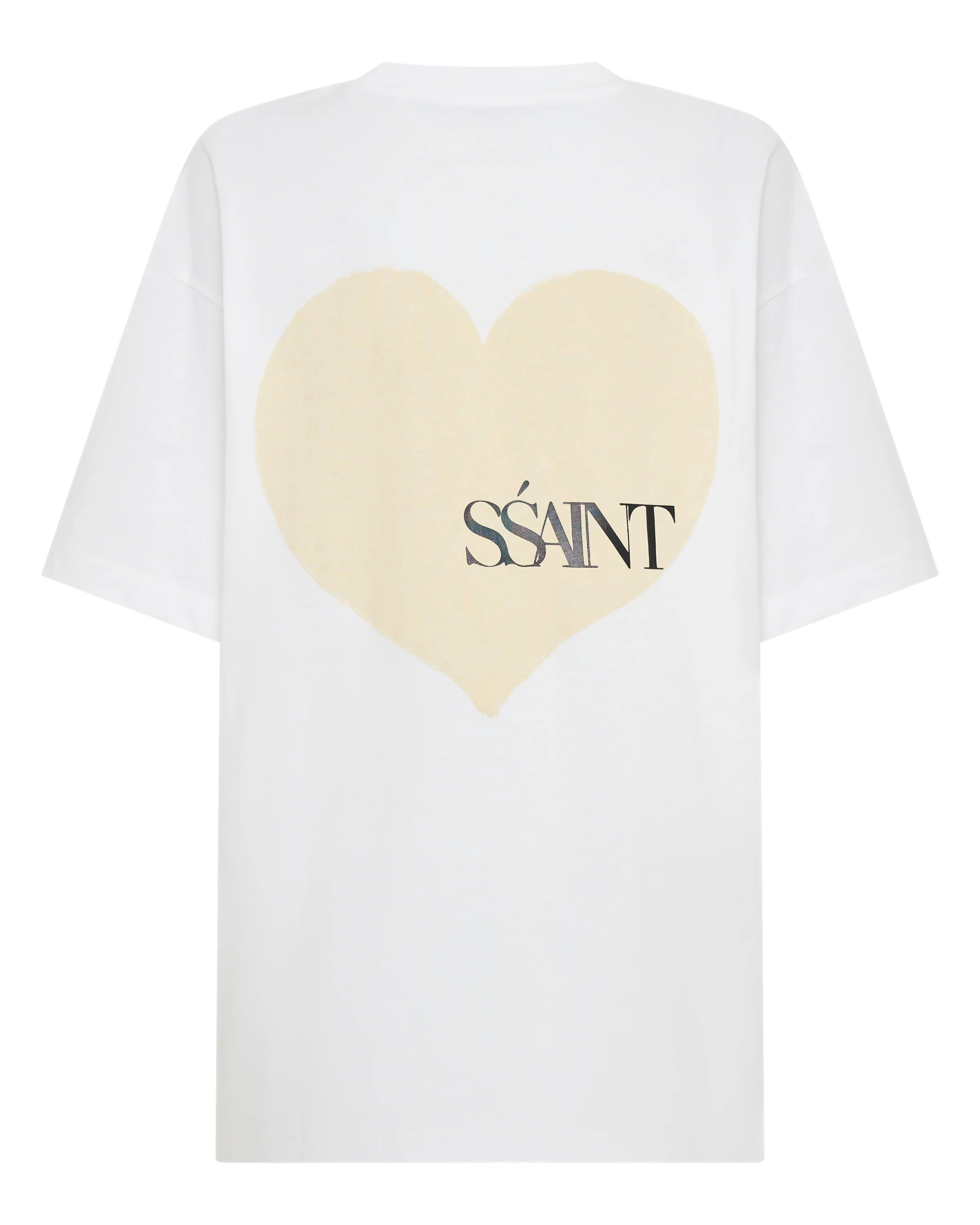 Elysian Collective Ssaint Heart Tee White and Cream