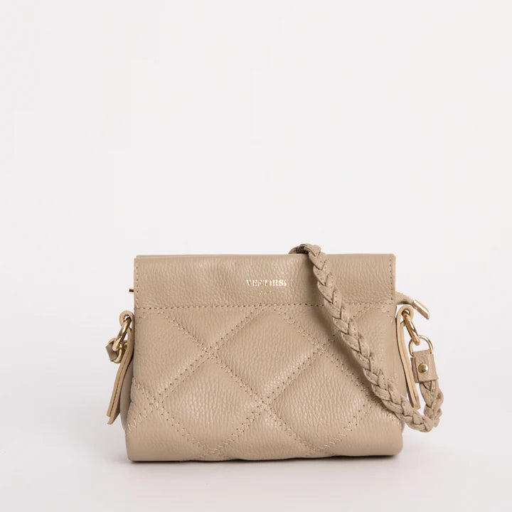 Elysian Collective - Verstirsi Ella Beige Quilted Crossbody Bag