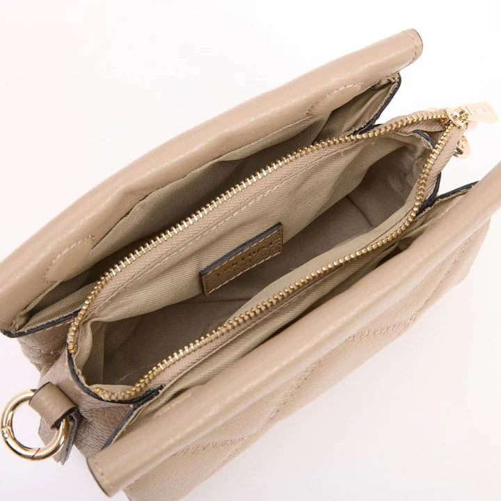 Elysian Collective - Verstirsi Ella Beige Quilted Crossbody Bag