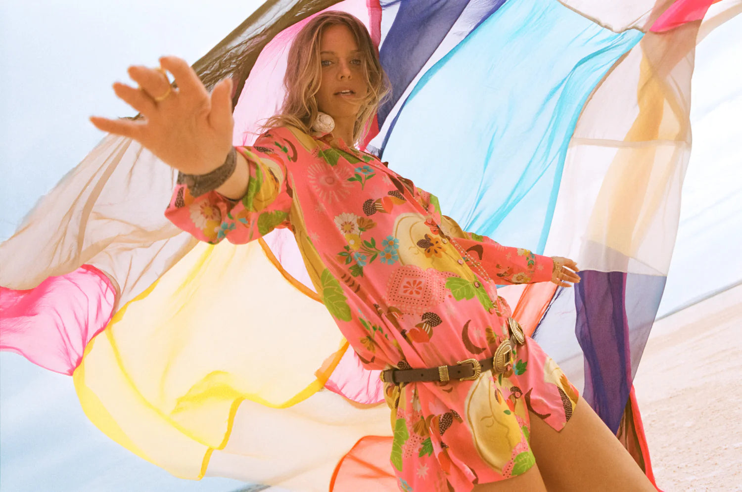 Elysian Collective Spell And The Gypsy Collective Libertine Shirt Dress Cayenne