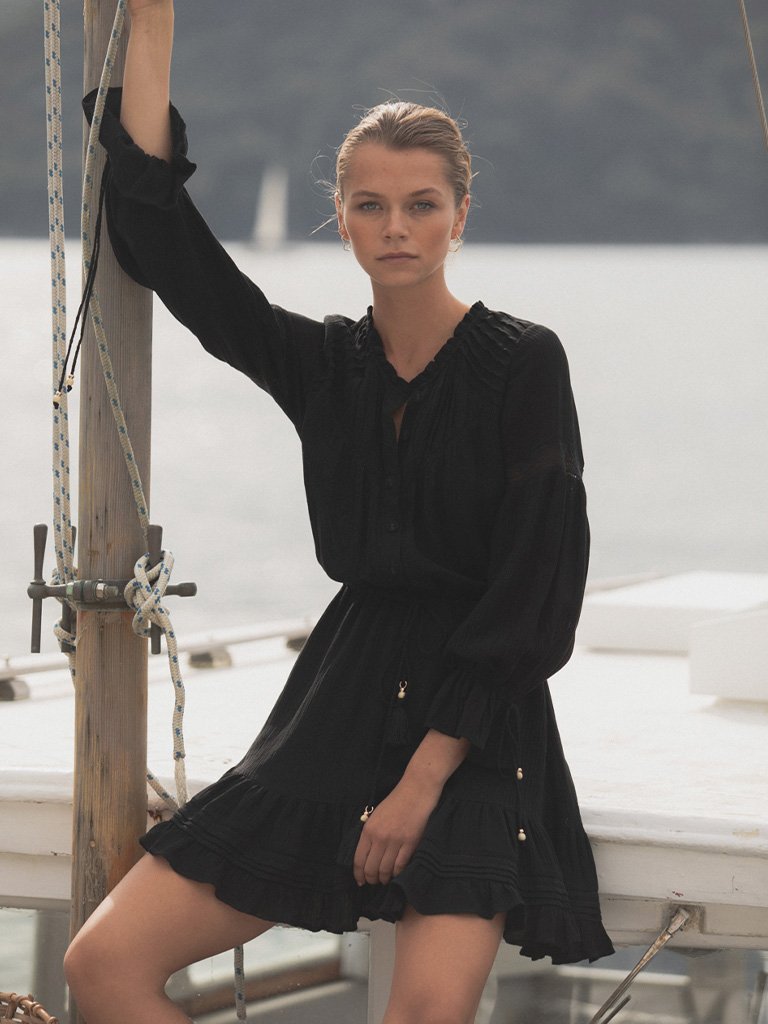 nautical mini dress Picnic at the Pier Dress XSmall / Red/White