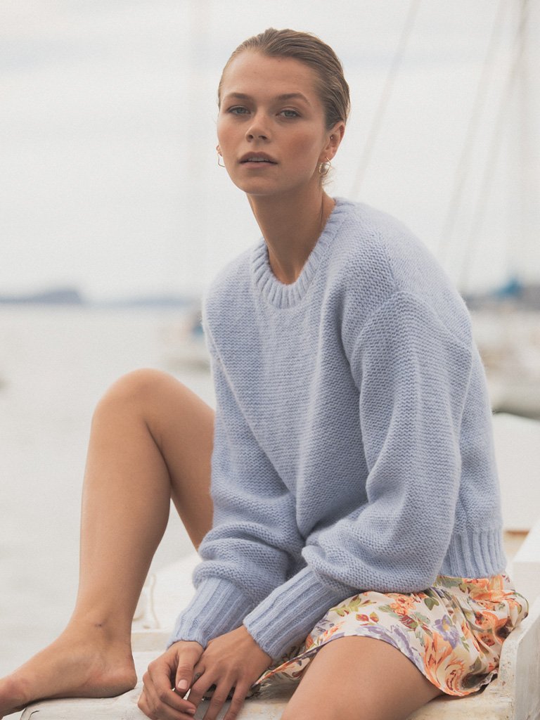KIVARI - Amory Knit Jumper (Cornflower)
