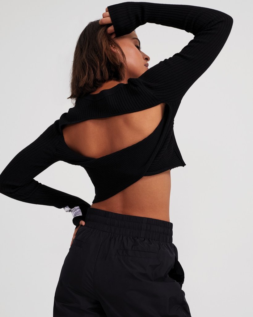 PE NATION - BOX OUT LS KNIT TOP