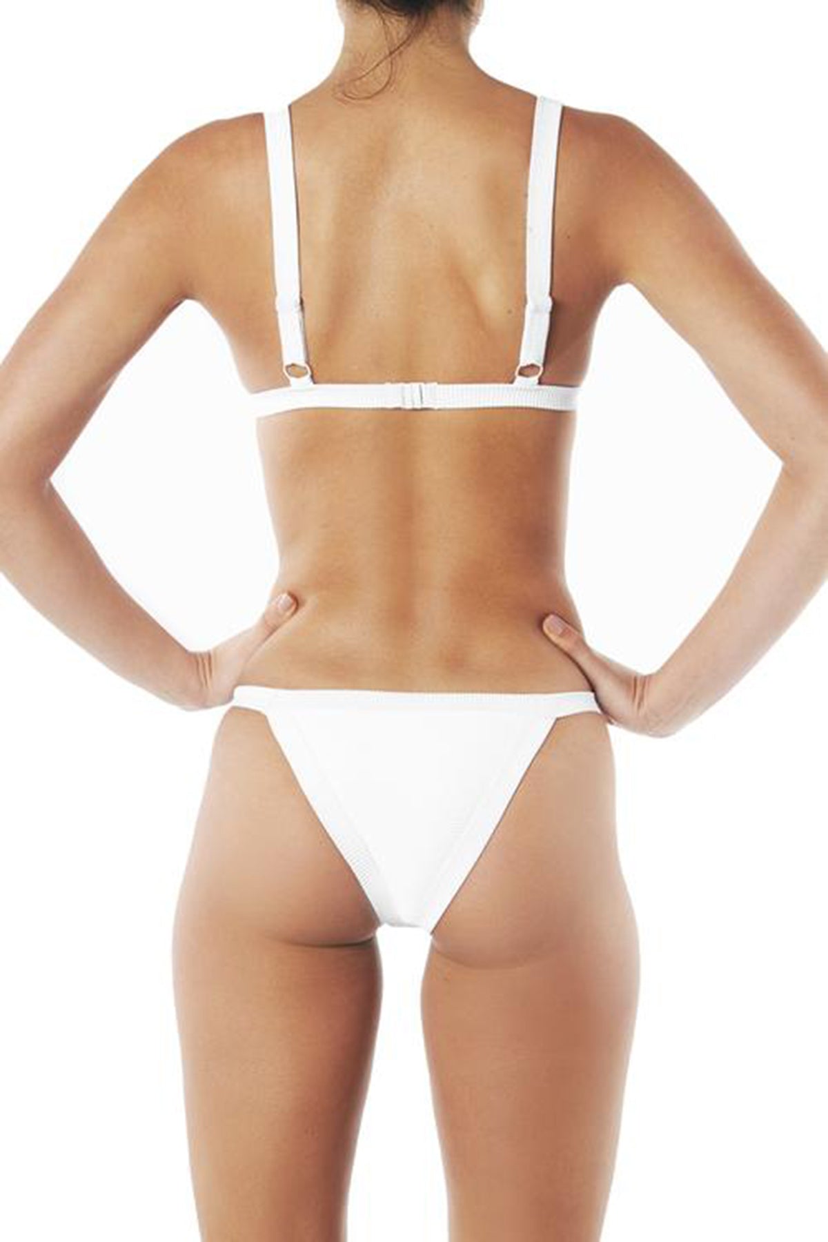 INC Swim - FRAME SKIMPY PANT - WHITE RIB