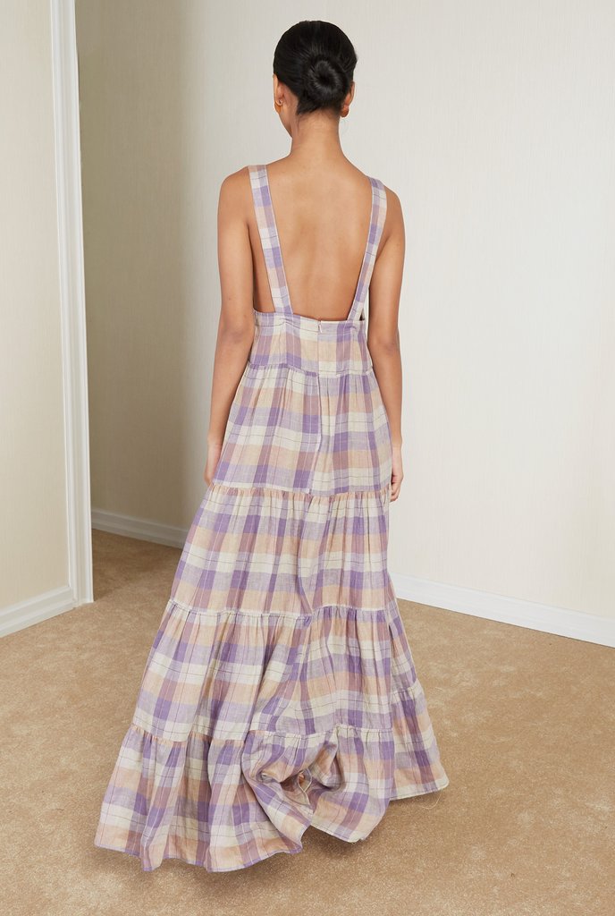 MAGALI PASCAL - CALYPSO DRESS (PURPLE CHECK)