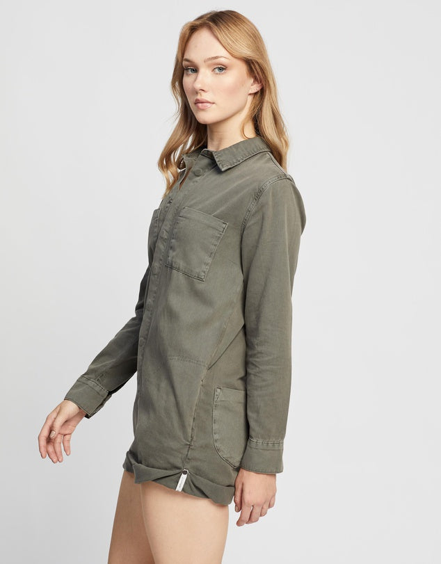 ONE TEASPOON - DARK KHAKI PROPHECY JUMPSUIT