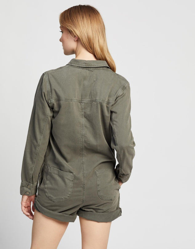 ONE TEASPOON - DARK KHAKI PROPHECY JUMPSUIT