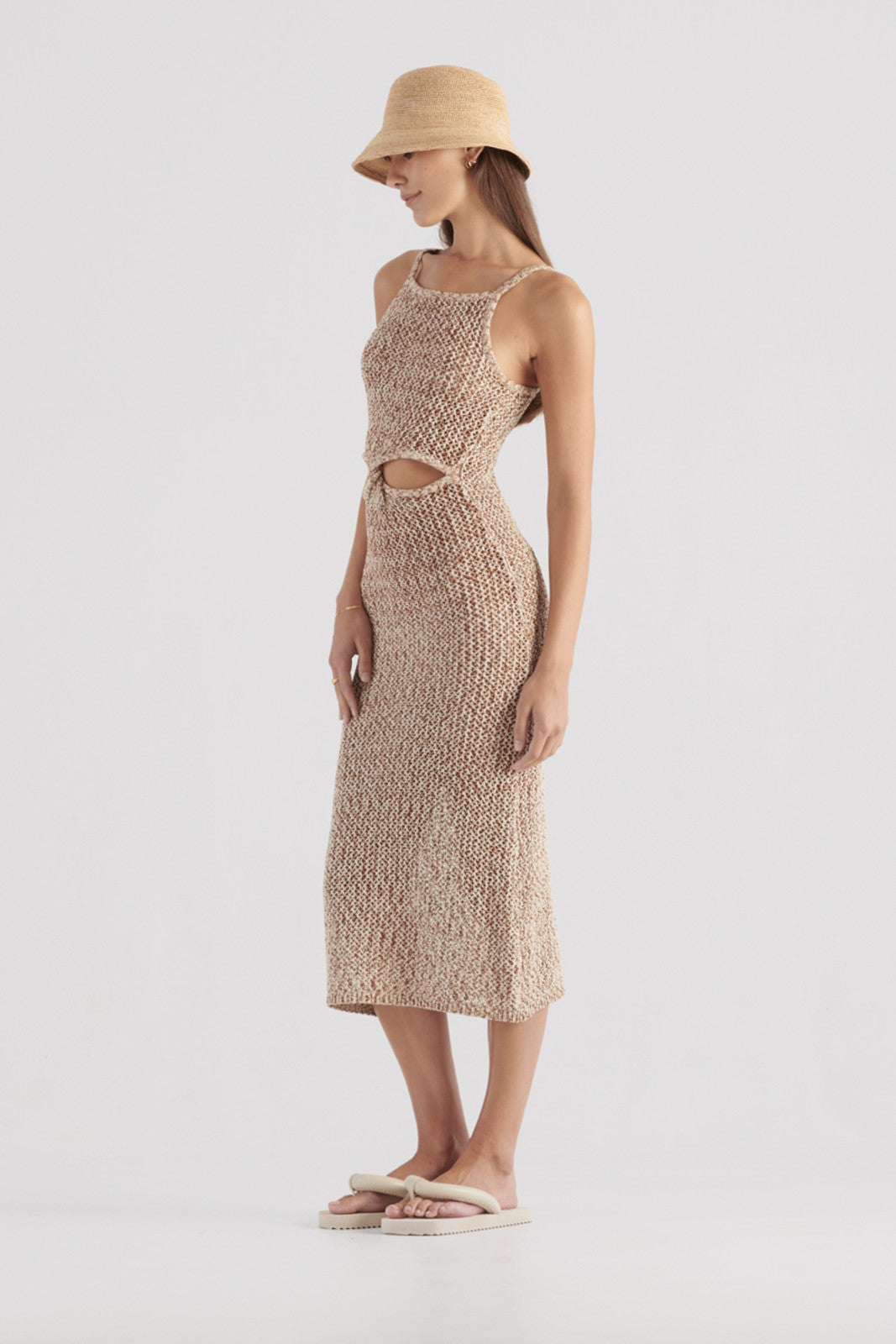 ELKA COLLECTIVE - Arizona Knit Dress (Tan Mix)