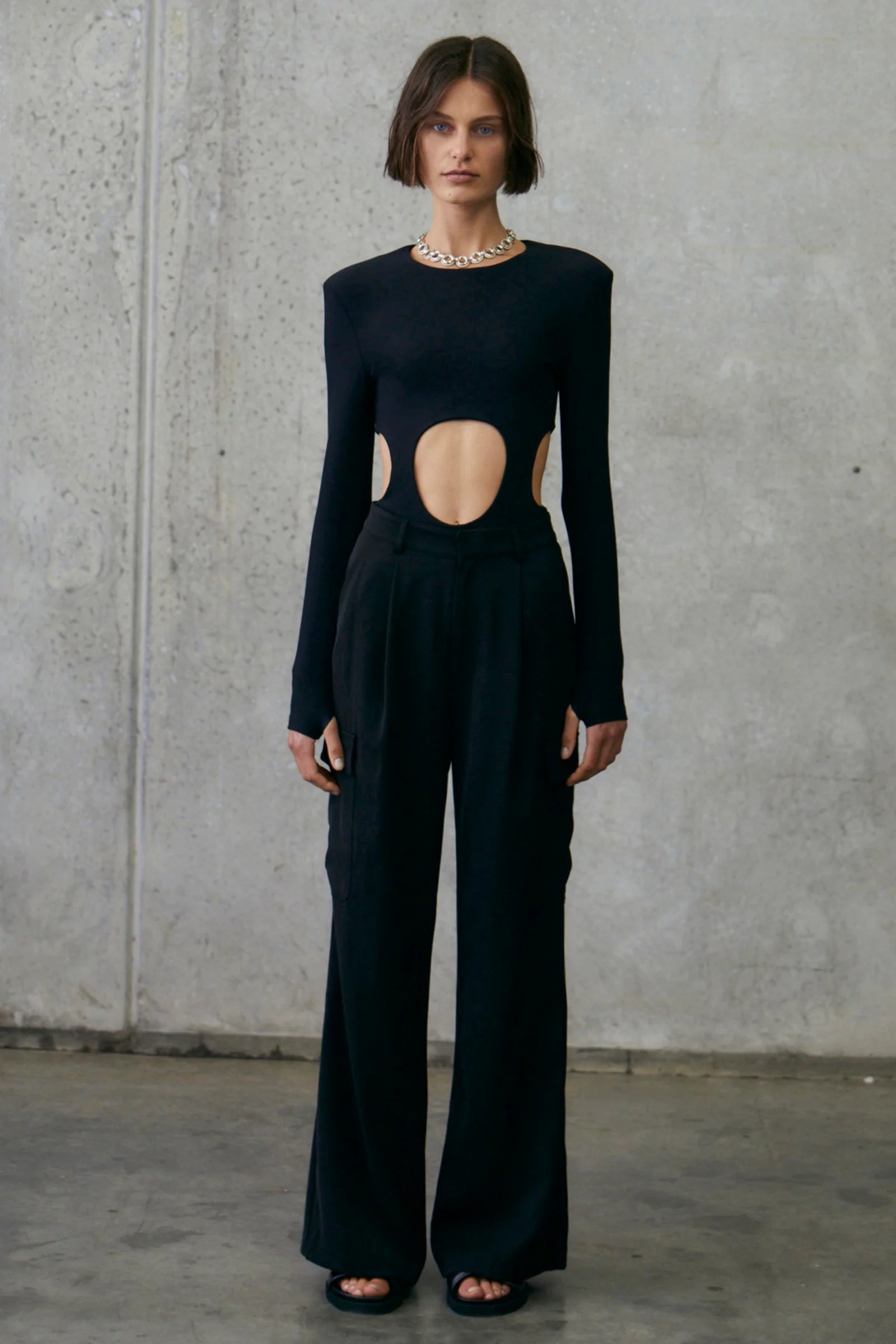 Elysian Collective Edwina Twill Pant Black