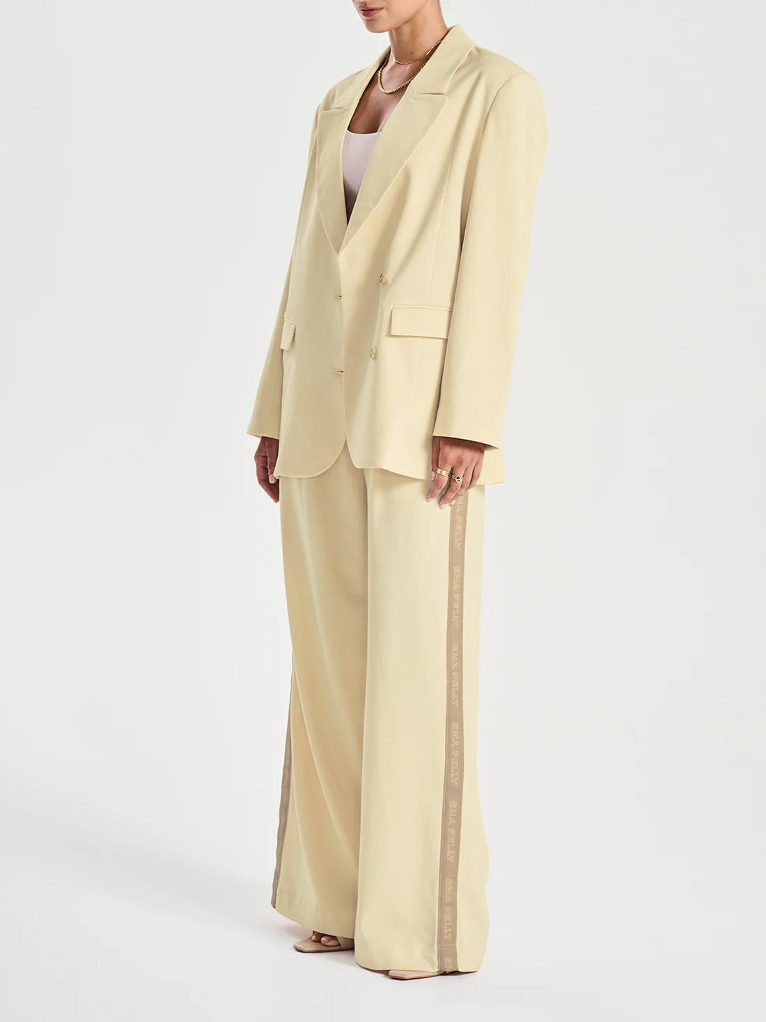 Elysian Collective Ena Pelly Bronte Blazer in Butter