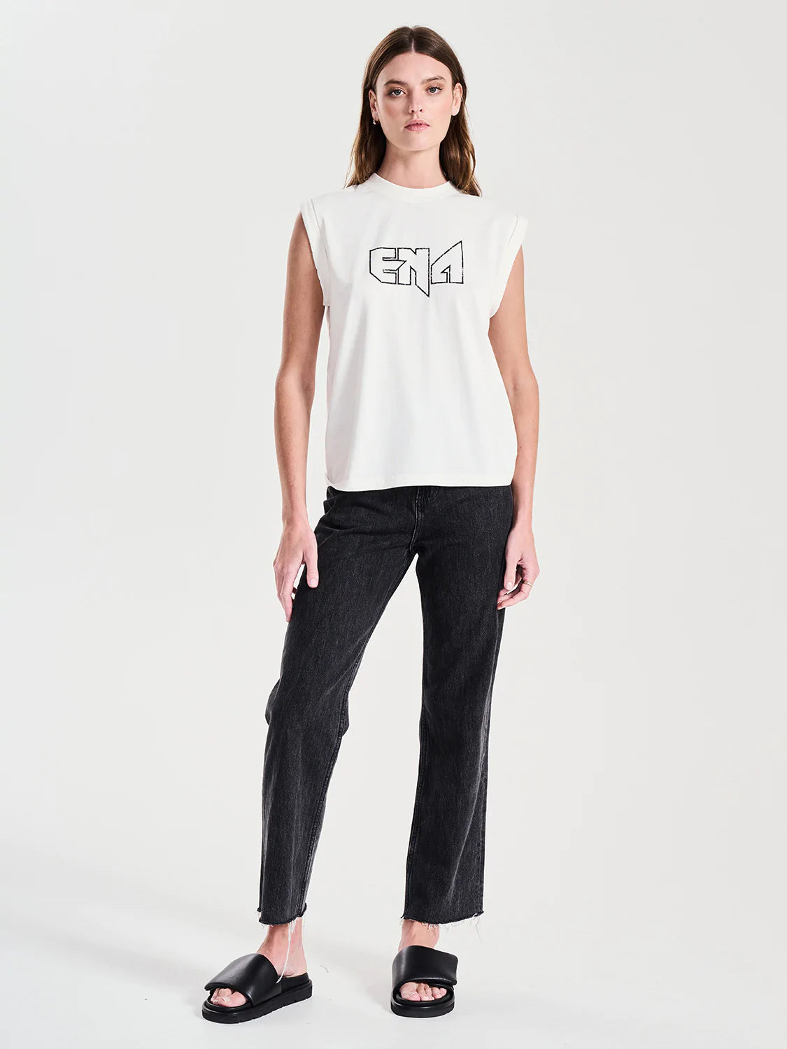 Elysian Collective Ena Pelly Ena Logo Tank Vintage White