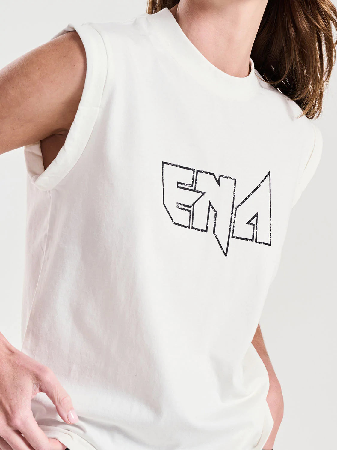 Elysian Collective Ena Pelly Ena Logo Tank Vintage White