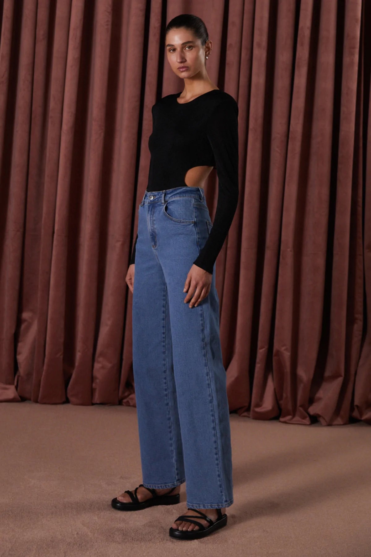 MISHA - ETHAN SLINKY JERSEY BODY SUIT (Black)