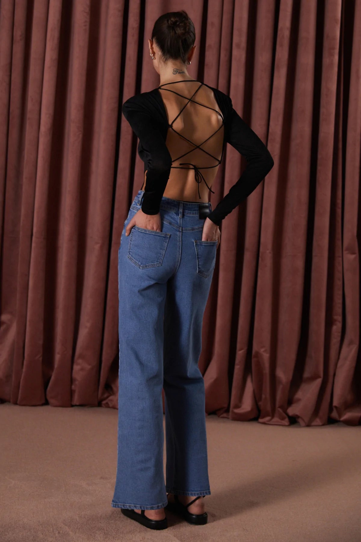 MISHA - ETHAN SLINKY JERSEY BODY SUIT (Black)