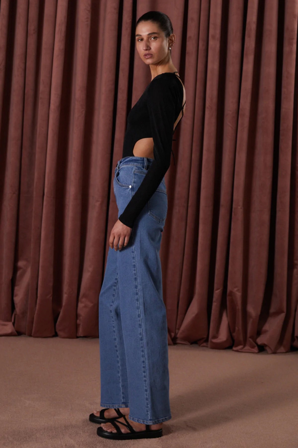 MISHA - ETHAN SLINKY JERSEY BODY SUIT (Black)