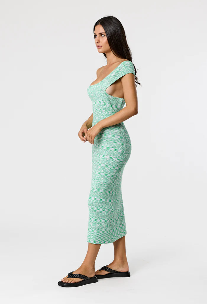 REMAIN - KEYA DRESS (LIME STATIC)