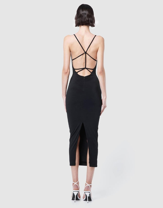 Elysian Collective Mossman The Praiano Maxi Dress in Black