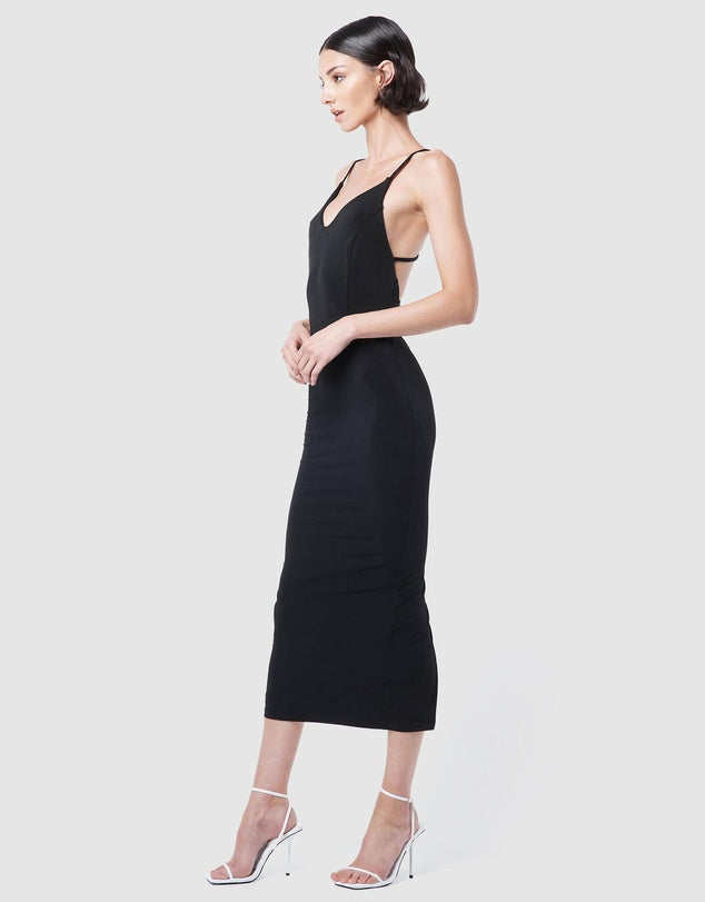 Elysian Collective Mossman The Praiano Maxi Dress in Black