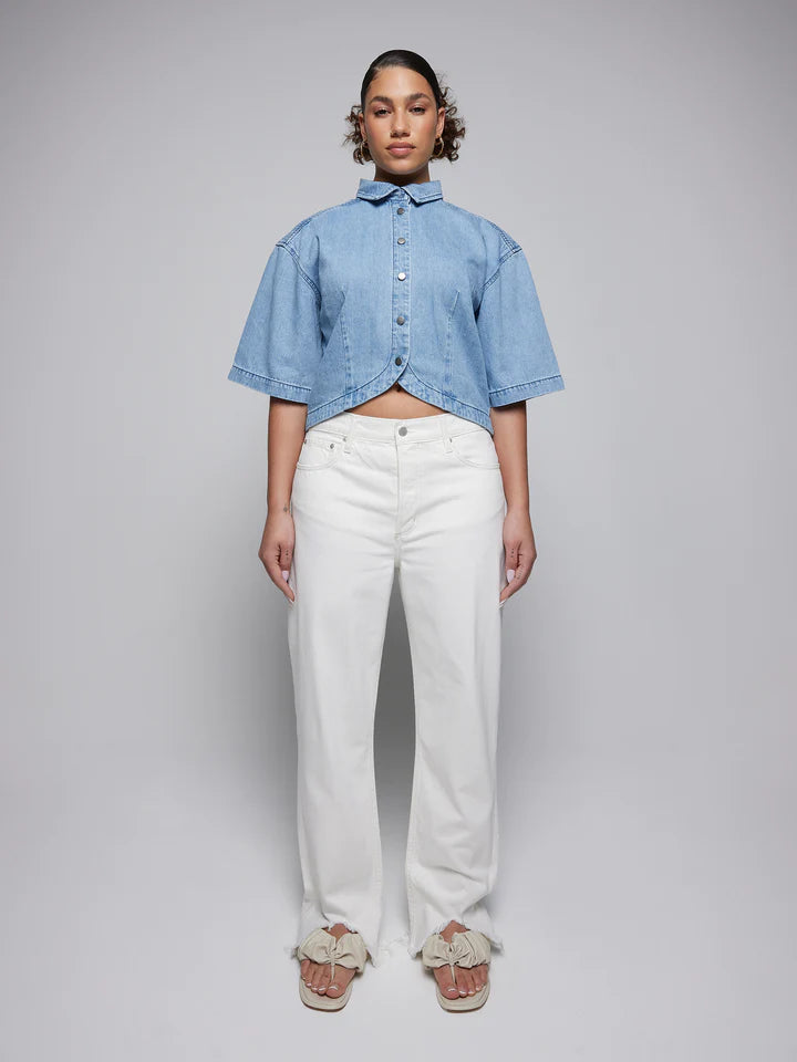 Elysian Collective Nobody Denim Agnes Jean in Chalk