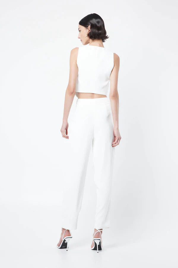 Elysian Collective The Como vest in White Mossman