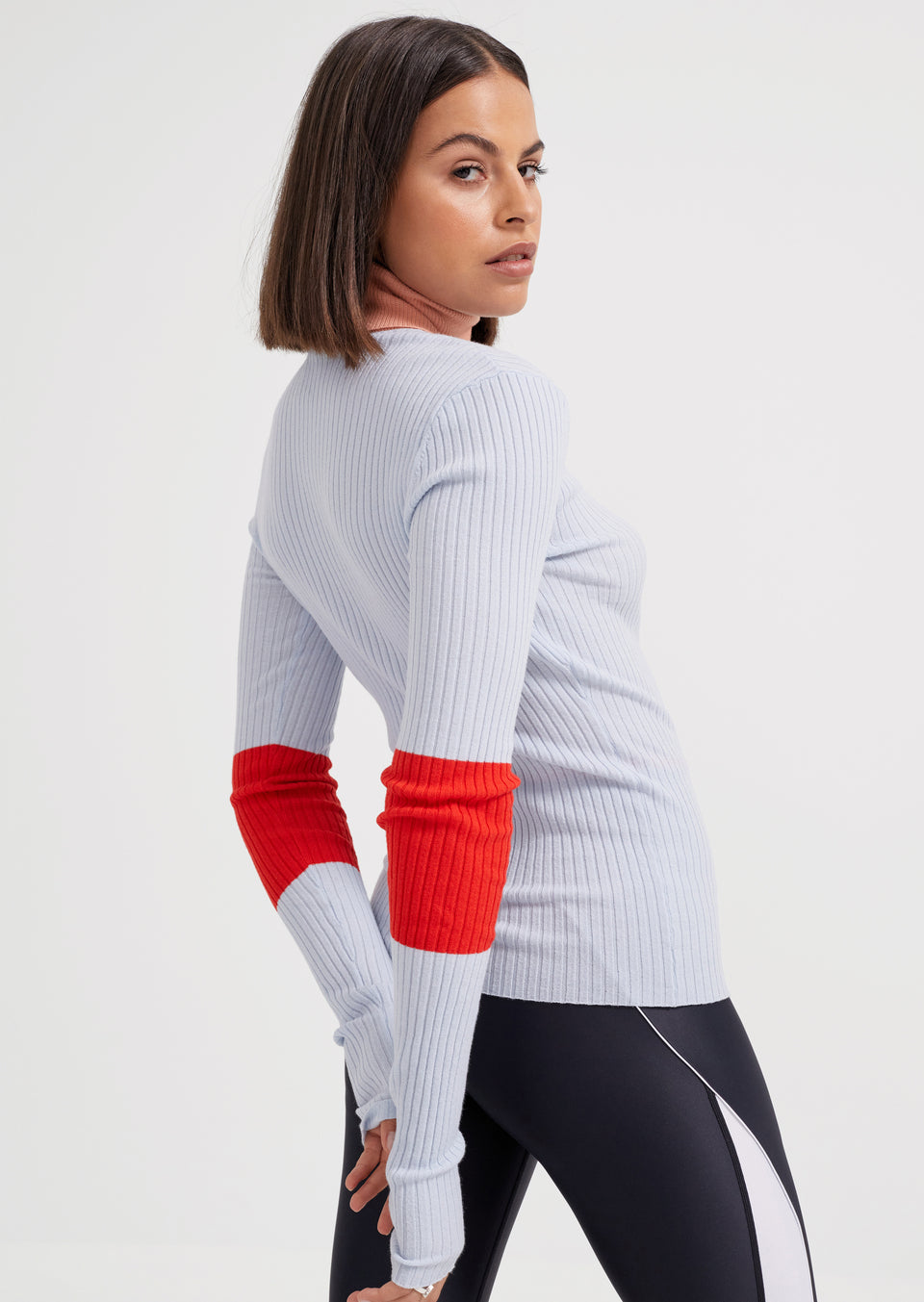 P.E NATION - Fadeaway LS Knit Top (BALLAD BLUE)