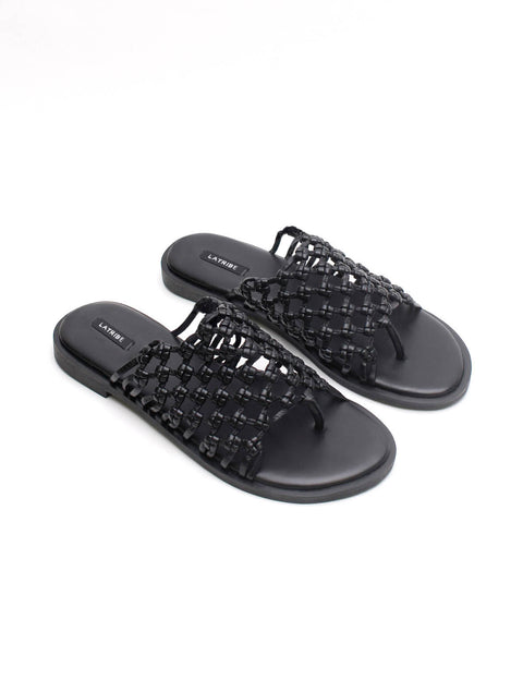 Elysian Collective La Tribe Knotted Thong Black