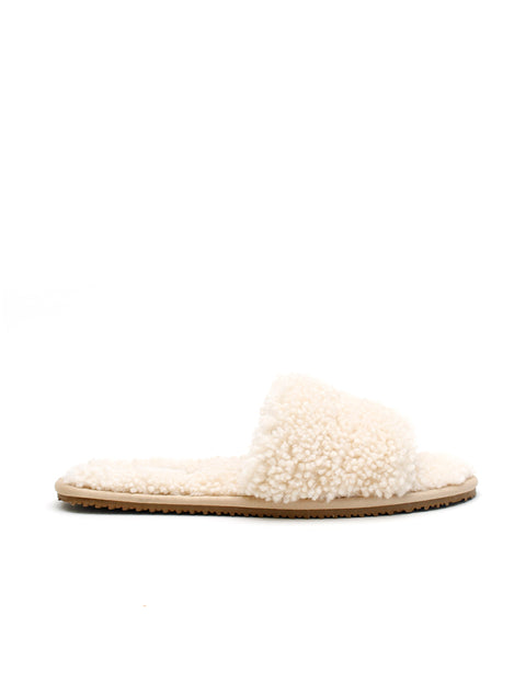 Elysian Collective La Tribe Shearling Slipper Cream