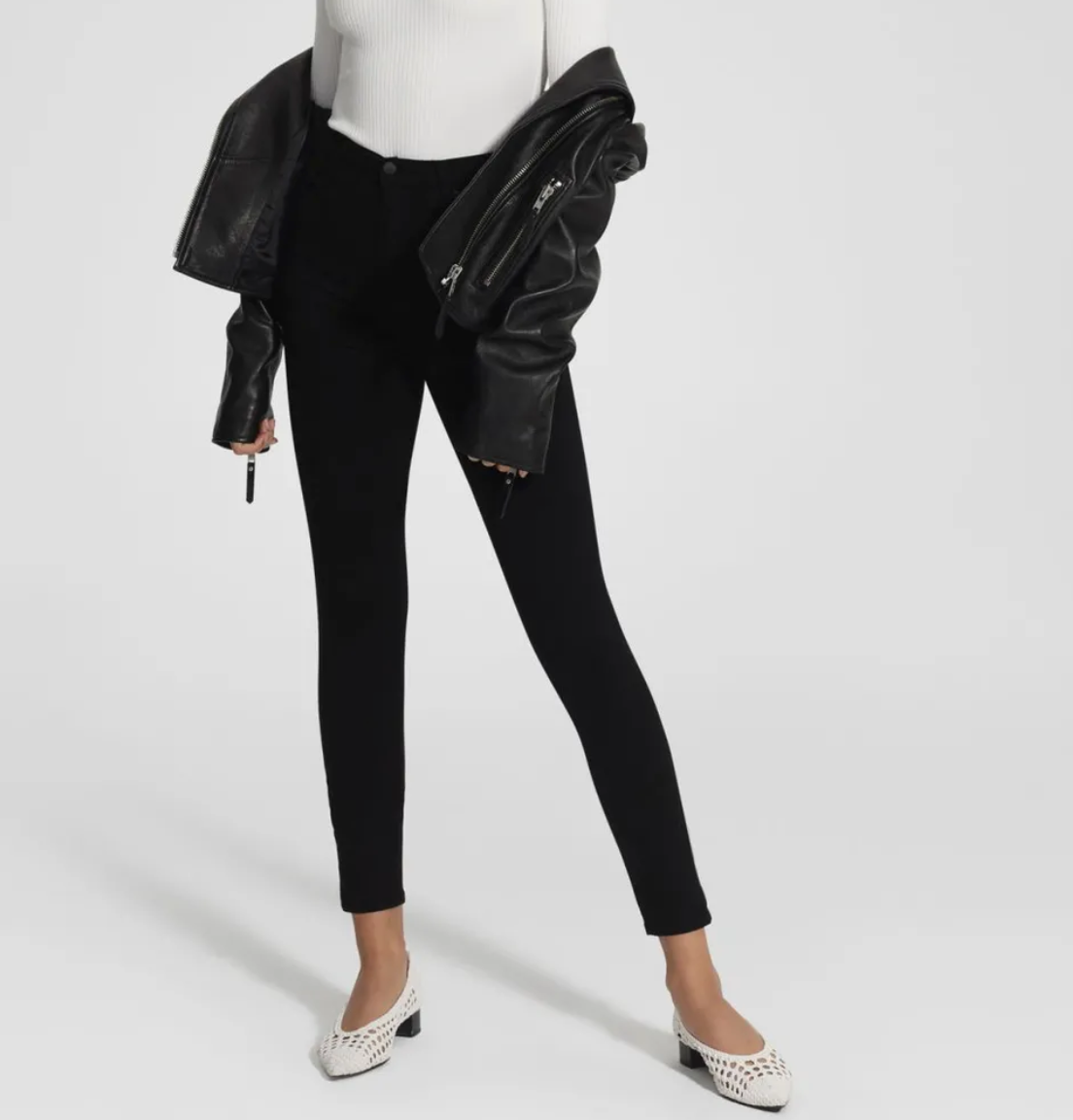 Nobody Denim: Siren Skinny Ankle Jeans (Powerblack)