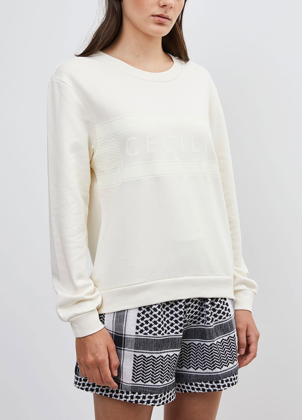 Elysian Collective Cecile Copenhagen Manila Sweat Whisper White
