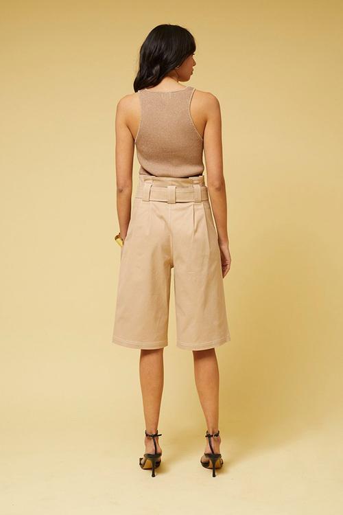 SUBOO - Bernie Paper Bag Short (Beige)