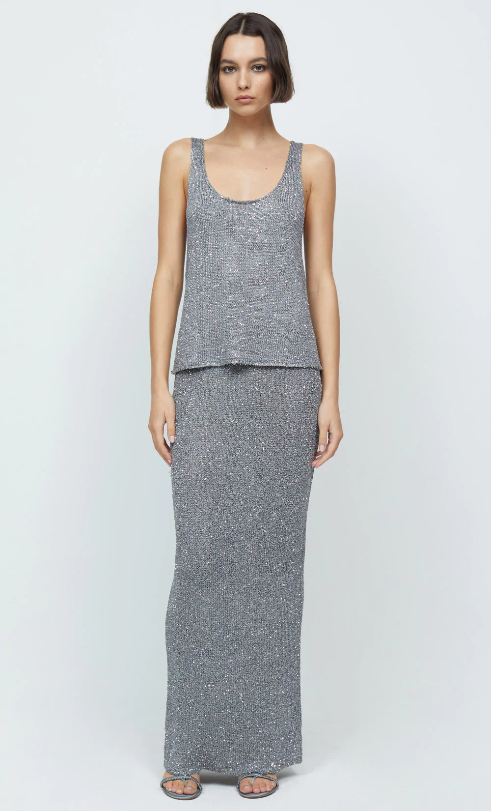 BEC + BRIDGE SADIE SEQUIN KNIT TANK L Charcoal AU480045