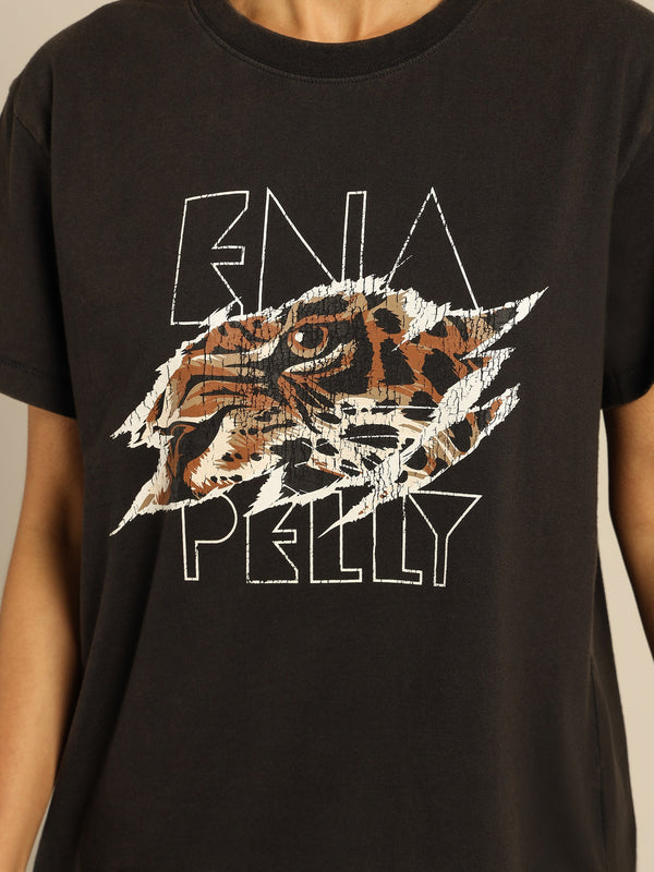 Elysian Collective Ena Pelly Tigers Eye Tee Washed Black