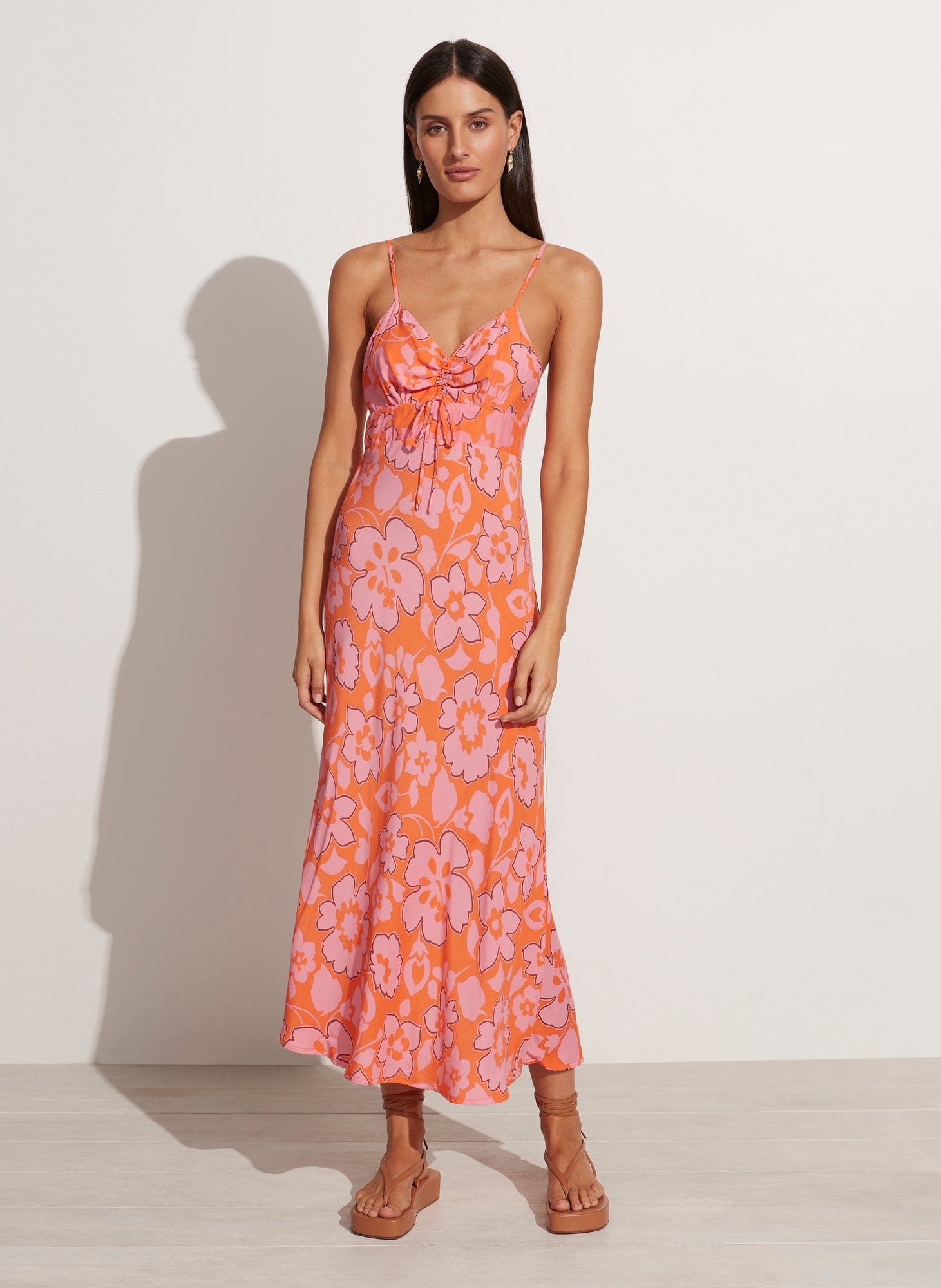 Elysian Collective Faithfull The Brand Shayne Midi Dress Paraiso Floral Print
