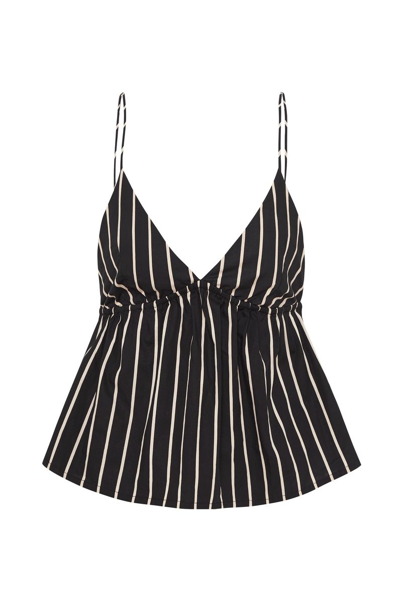 Elysian Collective Faithfull The Brand Vilma Top Black Aida Stripe