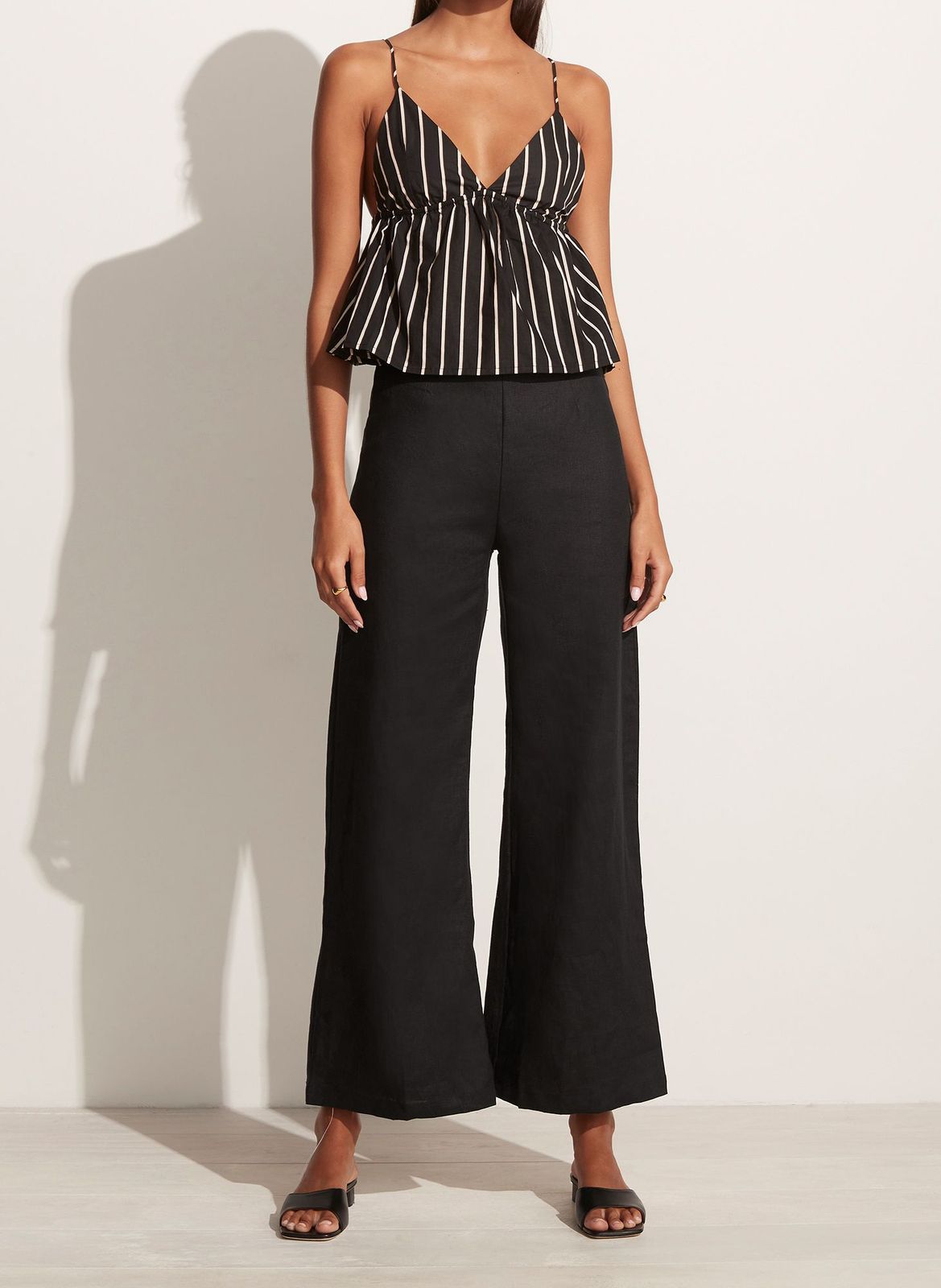 Elysian Collective Faithfull The Brand Vilma Top Black Aida Stripe