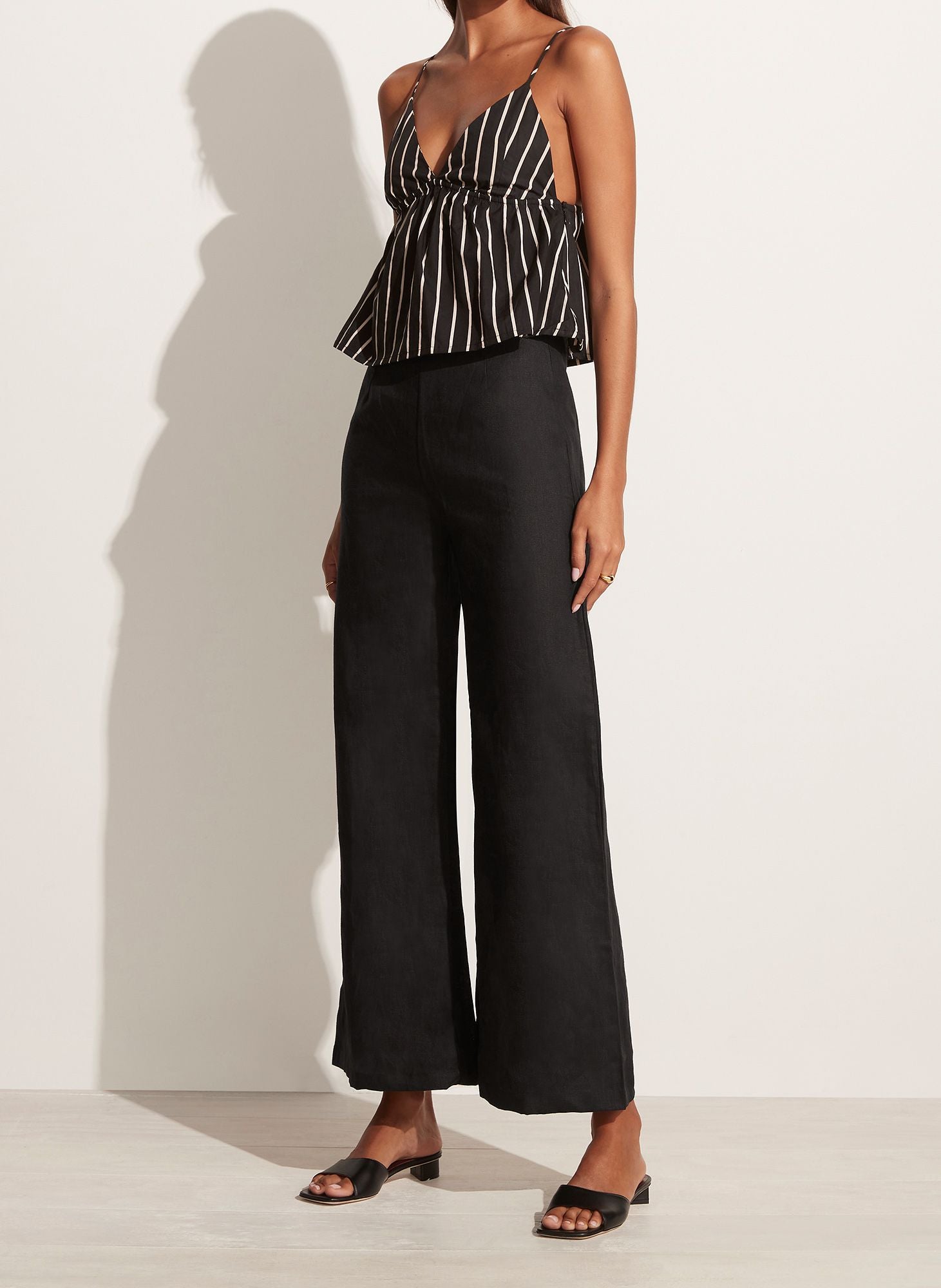 Elysian Collective Faithfull The Brand Vilma Top Black Aida Stripe