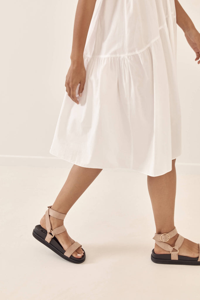 Elysian Collective La Tribe Platform Sandal Taupe